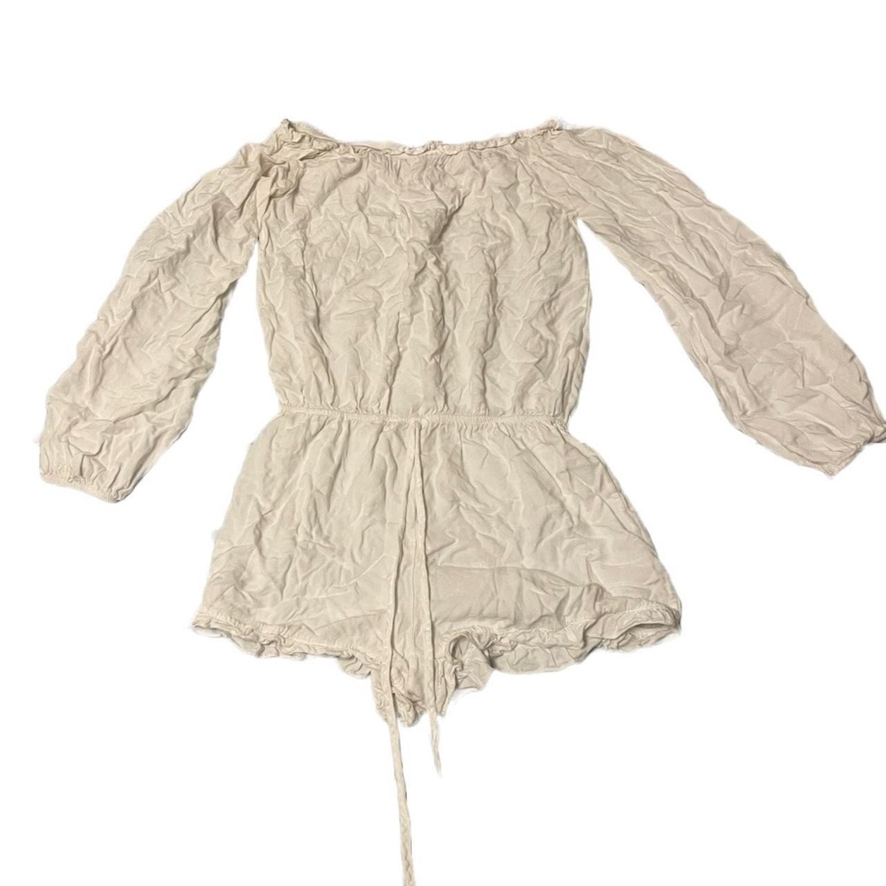 Brandy melville white flowy romper